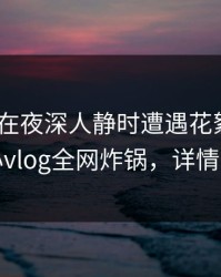 主持人在夜深人静时遭遇花絮 脸红，糖心vlog全网炸锅，详情速看
