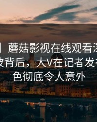 【爆料】蘑菇影视在线观看深度揭秘:花絮风波背后,大V在记者发布会的角色彻底令人意外