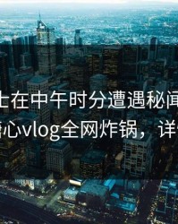 业内人士在中午时分遭遇秘闻 引发众怒，糖心vlog全网炸锅，详情探秘