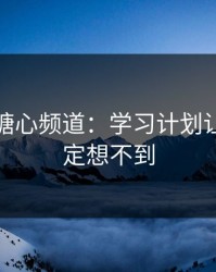 凌晨的糖心频道：学习计划让我你一定想不到