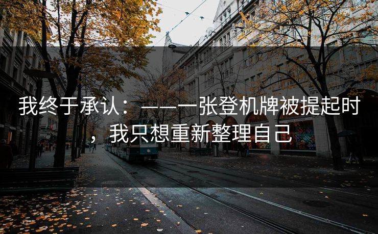 我终于承认:——一张登机牌被提起时,我只想重新整理自己 我终于承认:——一张登机牌被提起时,我只想重新整理自己